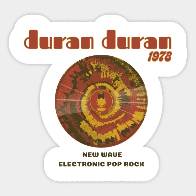 Duran Duran vinyl records Sticker by Animals Project